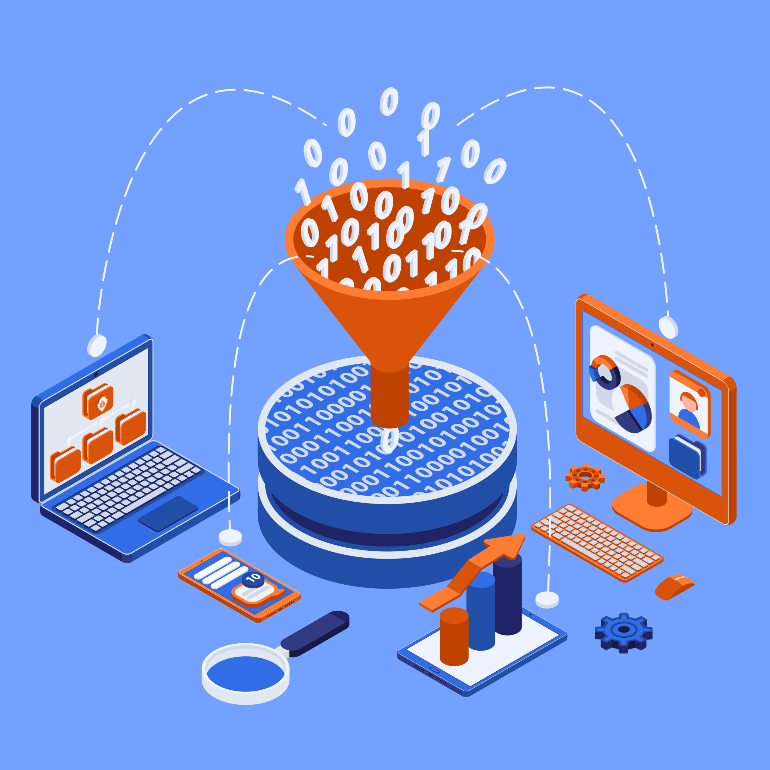 big data processing isometric