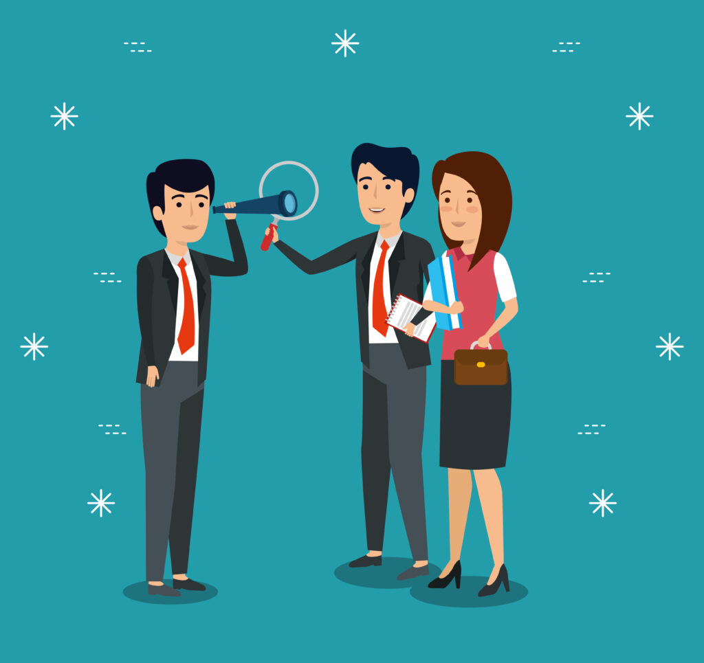 professional businesspeople cooperation strategy plan